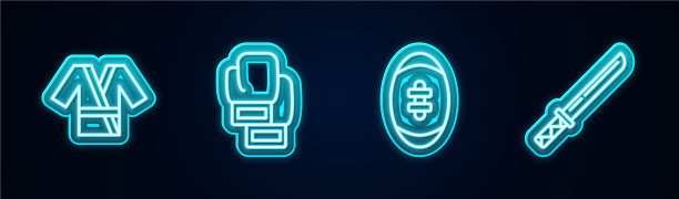 套线日本服饰和服拳击手套图片下载