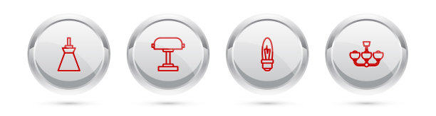 设线灯、吊灯、台灯、灯泡等图片下载