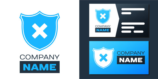 标志型屏蔽和十字标记图标隔离上图片下载