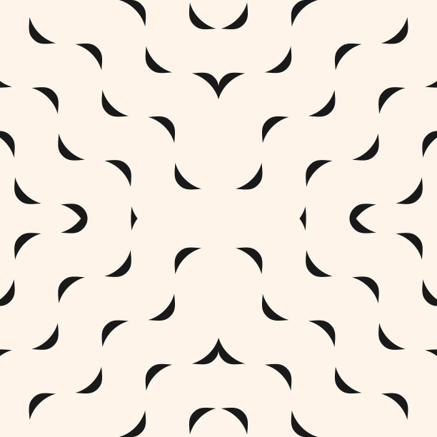 黑白几何波浪线无缝图案图片下载