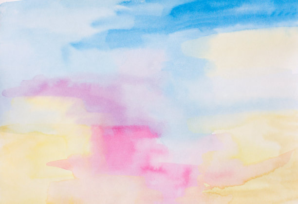 水彩彩色阴影飞溅插图素材图片