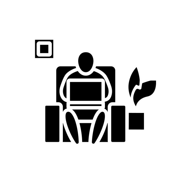 从家里工作字形图标图片下载