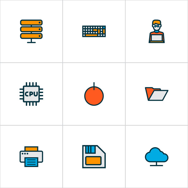 硬件图标彩色线设置与软盘图片下载