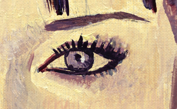 油画，女性肖像画，手工制作图片下载