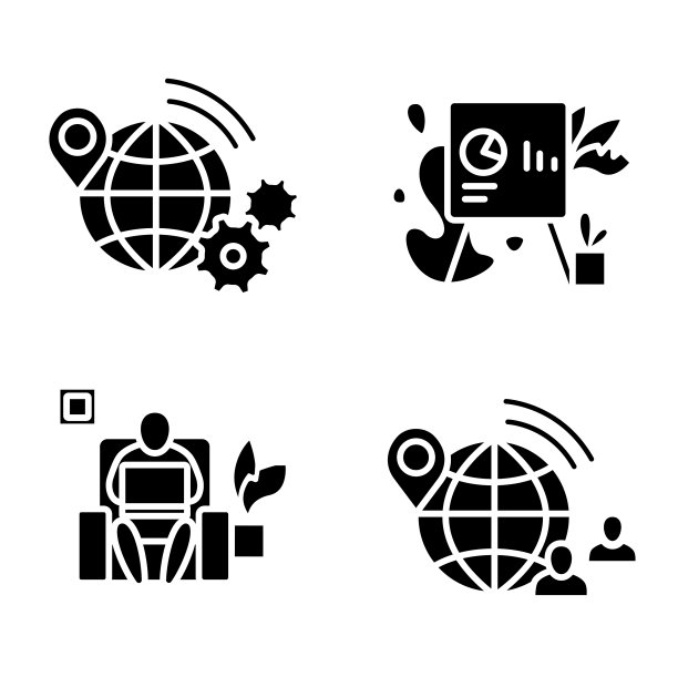 未来办公室创新字形图标集图片下载