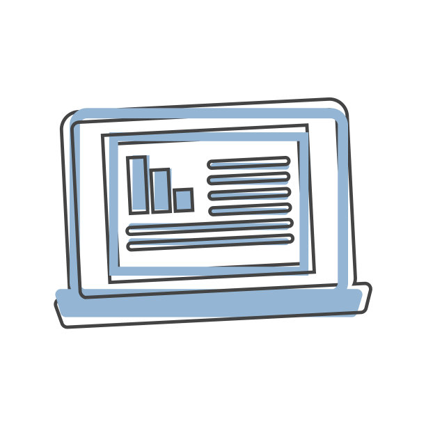 仪表盘图标在显示器卡通风格上图片下载