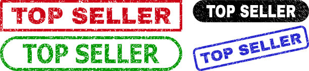 顶部销售商矩形邮票印章与腐蚀图片下载