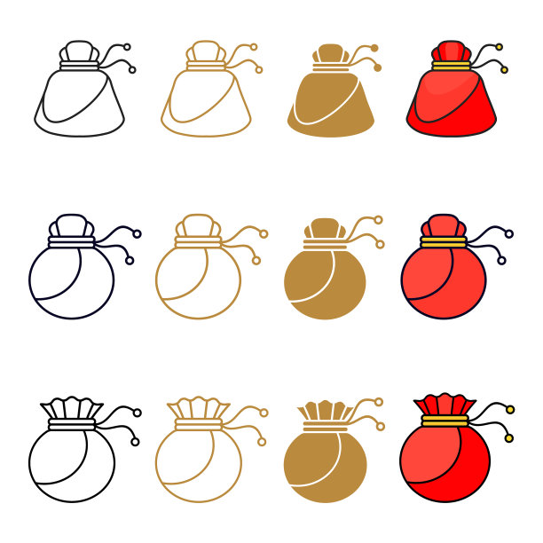 制作贺卡用的中国钱袋图片下载