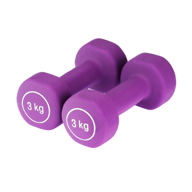 一对雌性哑铃孤立在白色背景上图片下载