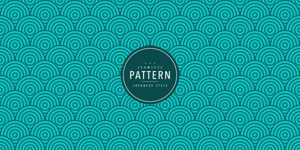 日本传统无缝圆型图案图片下载