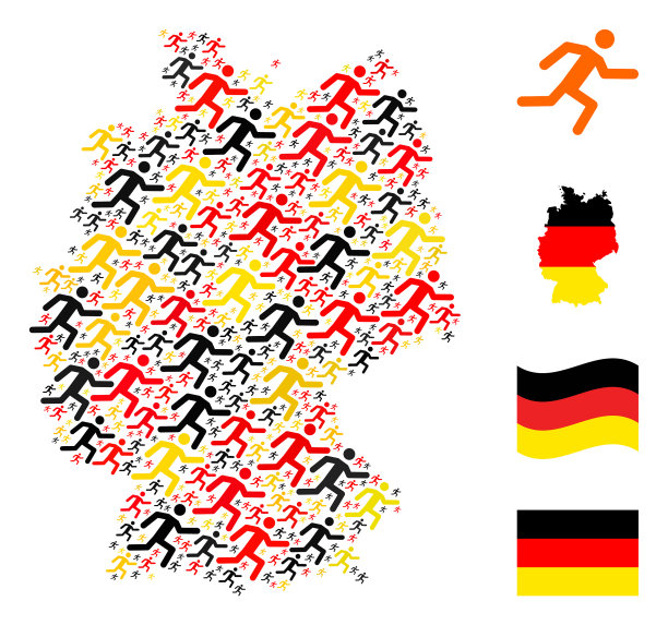 德国地图拼贴运行男子项目在德国图片下载