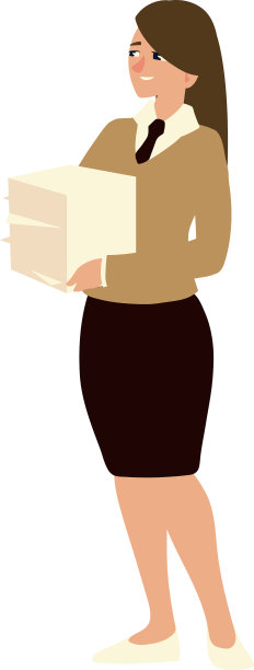 有文书工作的女商人形象图片下载