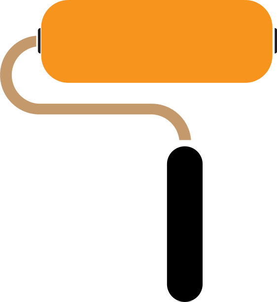 油漆滚筒图标设计模板图片下载