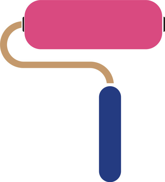 油漆滚筒图标设计模板图片下载