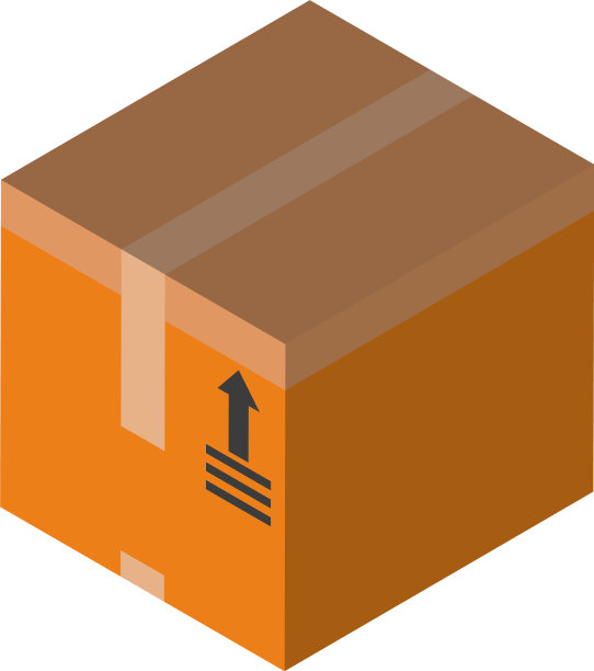 配送和物流等距箱设计图片下载