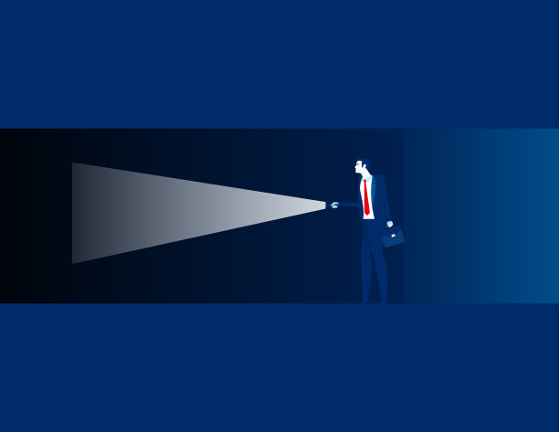 人们拿着手电筒在黑暗中探索图片下载