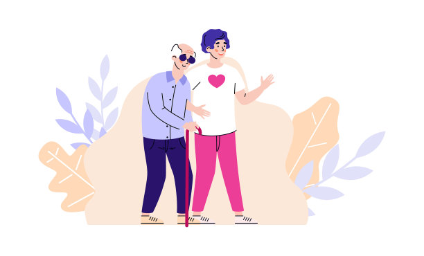 志愿照顾慈善机构的老人图片下载