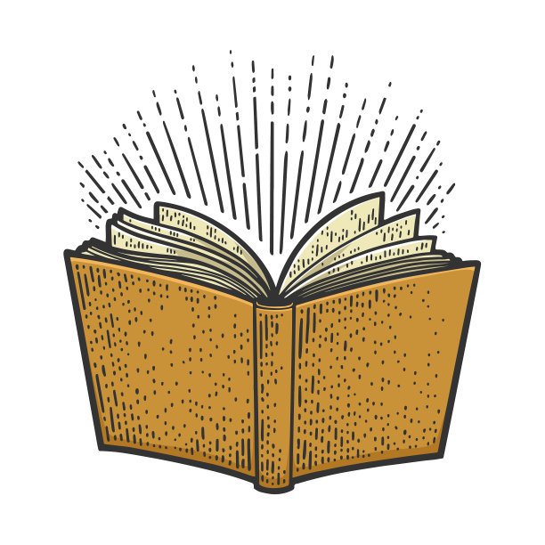 书本和光线素描图片下载