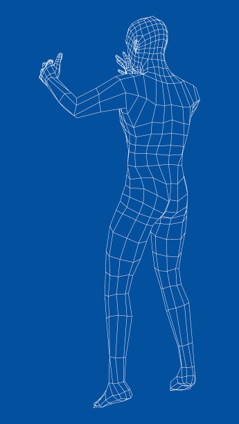 线框跳的人图片下载