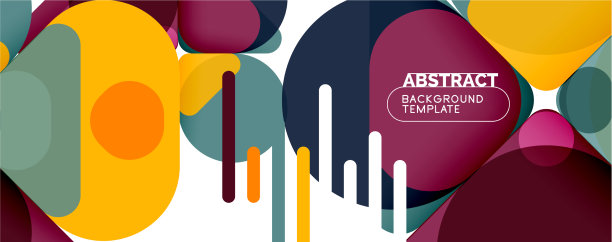 现代几何圆形和动态线条图片下载