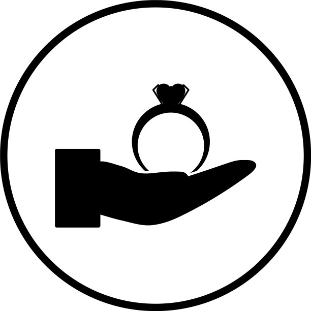 手呈心形戒指图标图片下载