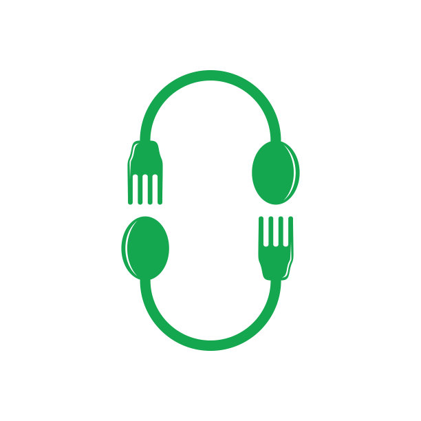 勺叉圆形几何装饰图片下载