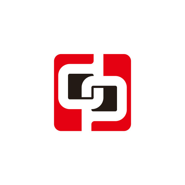 字母dp抽象负空间几何标志图片下载