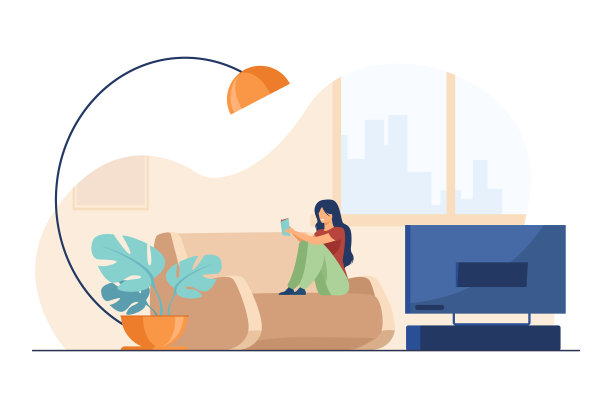 快乐的女人在家里看书图片下载