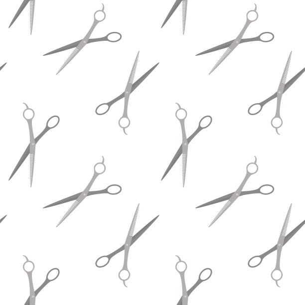 无缝美容模式。剪子与白色的背景图片下载