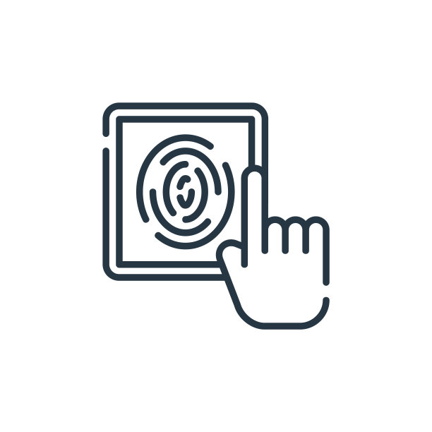 指纹扫描图标矢量从智能家居的概念。细线插图的指纹扫描可编辑的笔触。指纹扫描线性标志使用在web和移动应用程序，标志，印刷媒体。图片下载