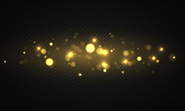 发光的散焦灯，灰尘颗粒图片下载