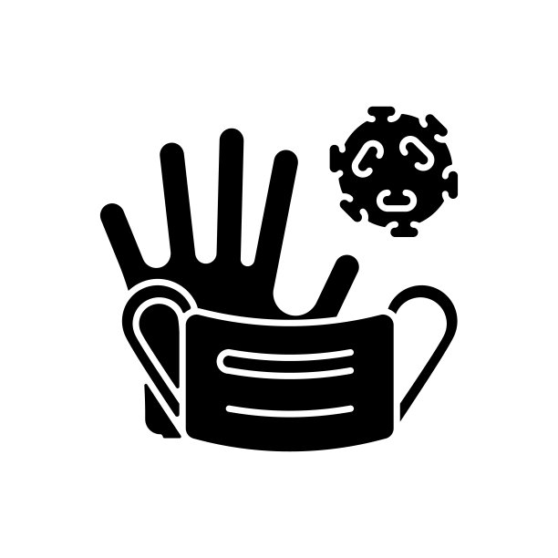 医疗废弃物黑色象形图标图片下载