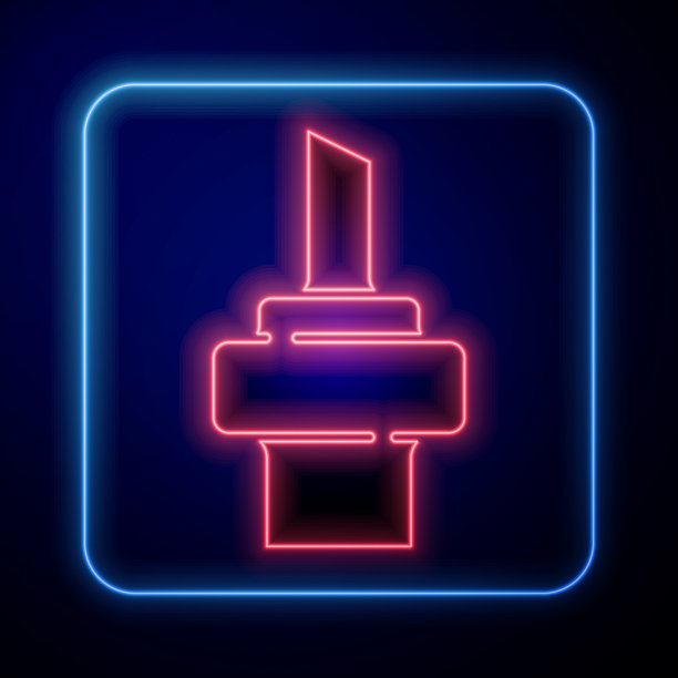 发光的霓虹灯木软木酒瓶图标隔离图片下载