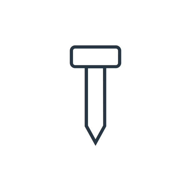 指甲图标向量从劳动节的概念。细线插图的指甲可编辑的笔触。指甲线性标志使用在web和移动应用程序，标志，印刷媒体。图片下载