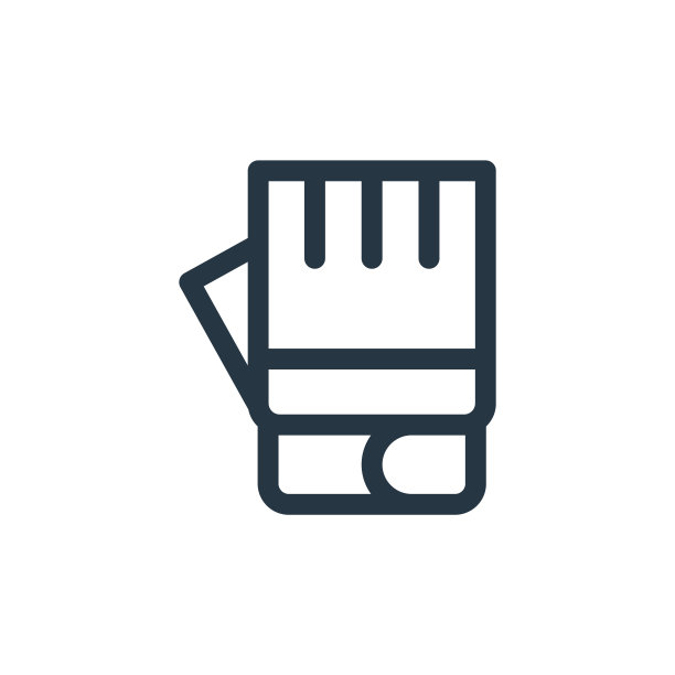 手套图标向量从美式足球的概念。细线插图手套可编辑的笔触。手套线性标志，用于web和移动应用程序，标志，印刷媒体。图片下载