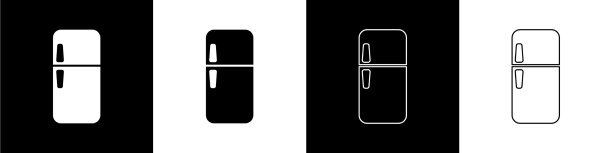 将冰箱图标设置为黑白隔离图片下载