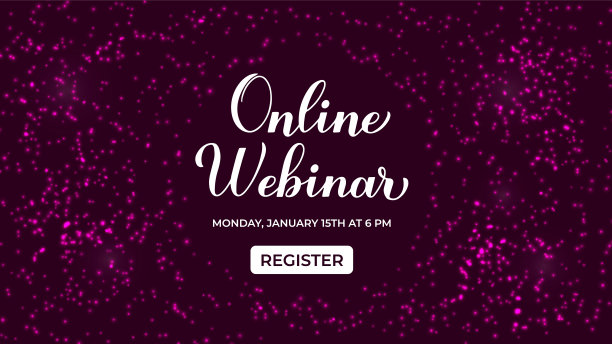 在线研讨会公告横幅。网络远程教育。抽象的背景。矢量模板的社会媒体，网络横幅等。图片下载