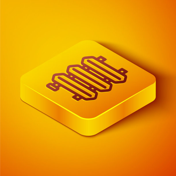 等距线加热散热器图标隔离图片下载