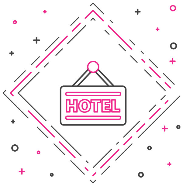 线路招牌户外广告与文字酒店图片下载