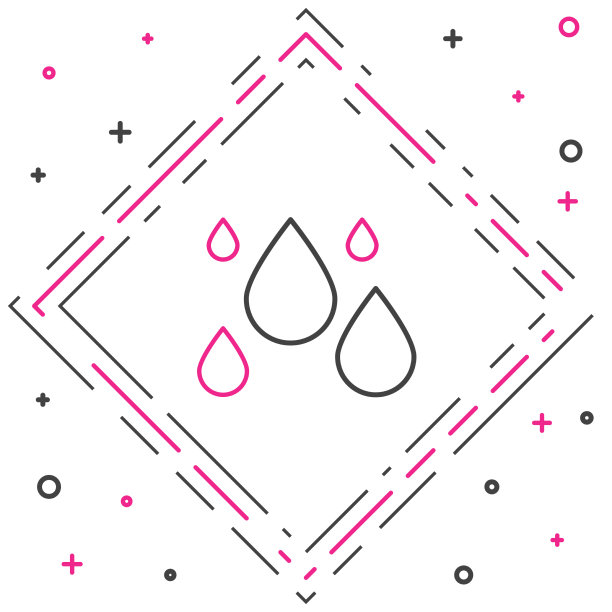 线水滴图标孤立的白色背景图片下载