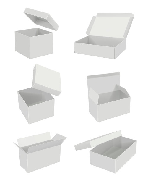 打开空白盒子现实模型白色图片下载