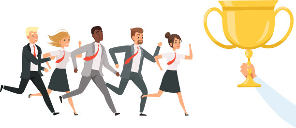 商人竞争男人女人跑到图片下载