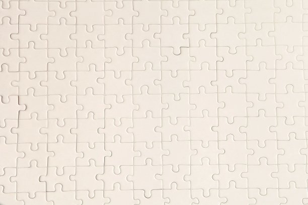 复制空间和计划白色拼图表面纹理背景和抽象墙纸。图片下载