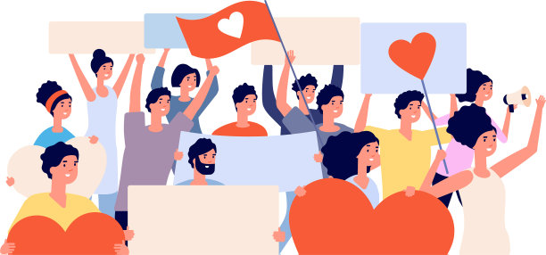 欢乐的人群欢呼的人群快乐的年轻人图片下载