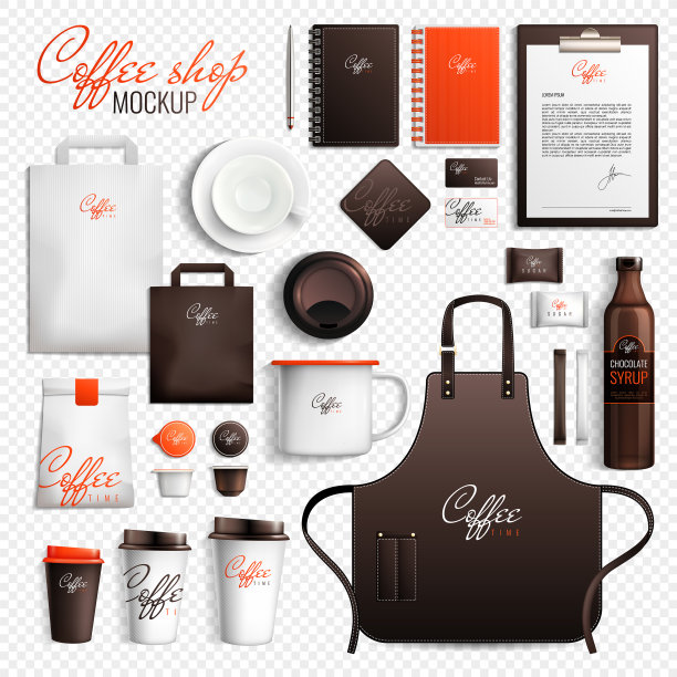 咖啡吧透明套装图片下载
