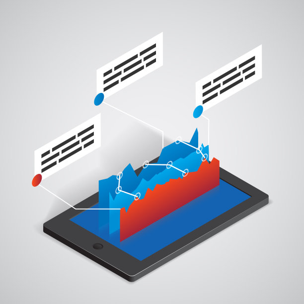 平板电脑与图表业务概念图片下载