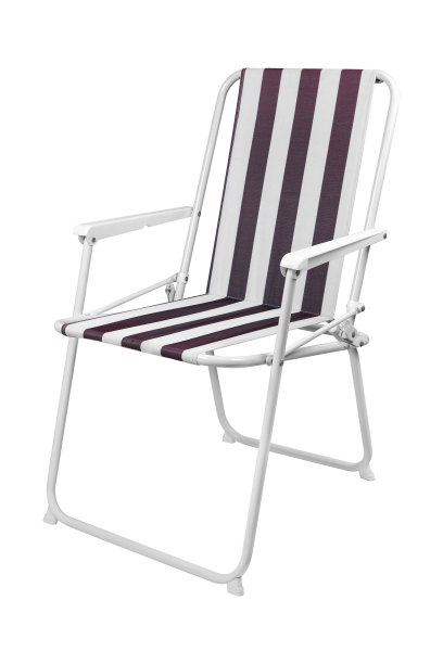 折叠休闲椅上隔离白色图片下载