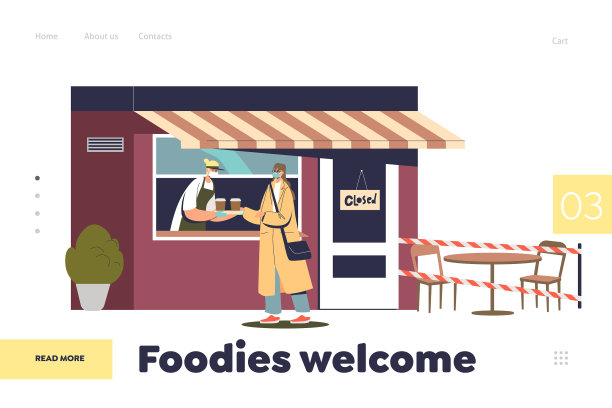 COVID-19概念落地期间的外卖咖啡图片下载