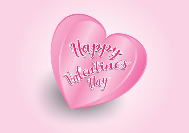 情人节快乐，粉红色的心图片下载
