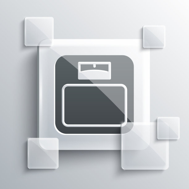 灰色浴室秤图标孤立在灰色图片下载